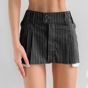 Urban Outfitters Black and white pinstripe mini skirt